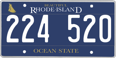 RI license plate 224520