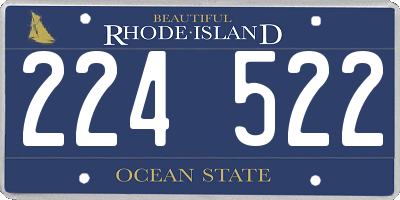 RI license plate 224522