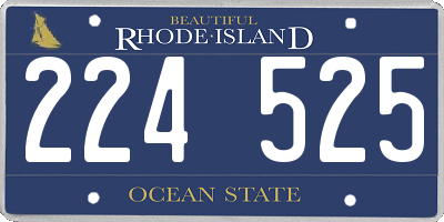 RI license plate 224525
