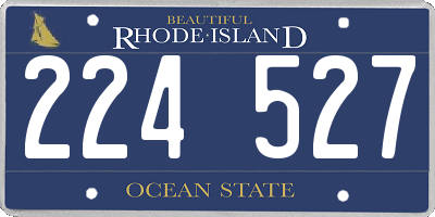 RI license plate 224527