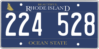 RI license plate 224528