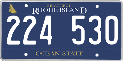 RI license plate 224530
