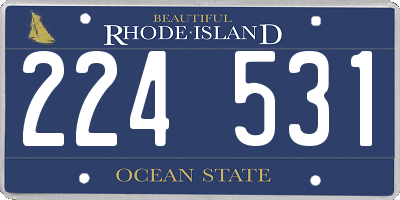 RI license plate 224531