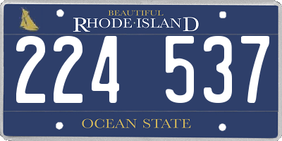 RI license plate 224537