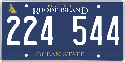 RI license plate 224544
