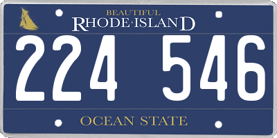 RI license plate 224546