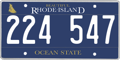 RI license plate 224547