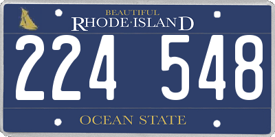 RI license plate 224548