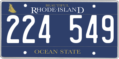 RI license plate 224549