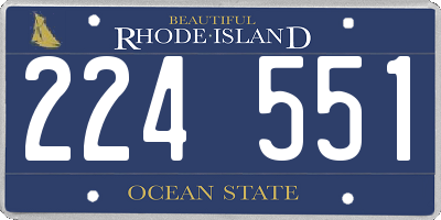RI license plate 224551