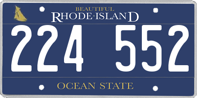 RI license plate 224552
