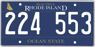 RI license plate 224553