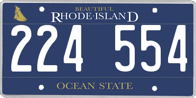 RI license plate 224554