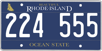 RI license plate 224555