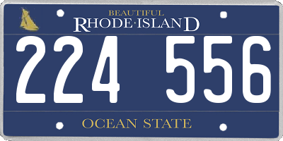 RI license plate 224556