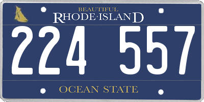 RI license plate 224557