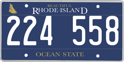 RI license plate 224558