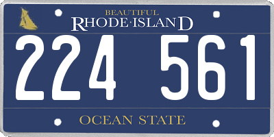 RI license plate 224561