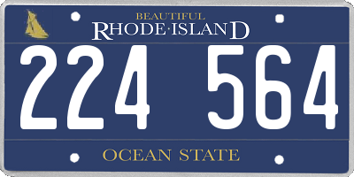RI license plate 224564