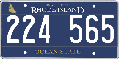 RI license plate 224565