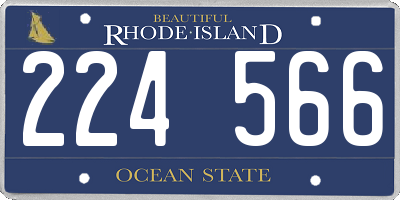 RI license plate 224566
