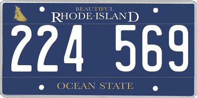 RI license plate 224569