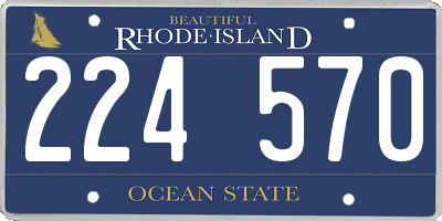 RI license plate 224570