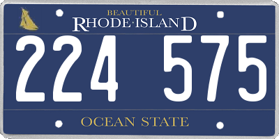 RI license plate 224575