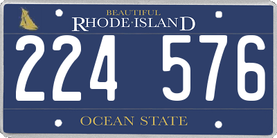 RI license plate 224576