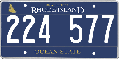 RI license plate 224577