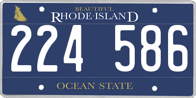RI license plate 224586