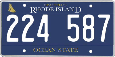 RI license plate 224587