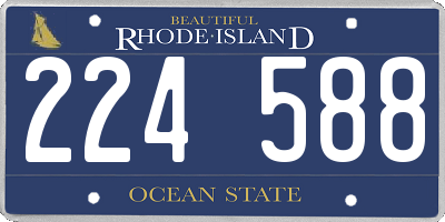 RI license plate 224588