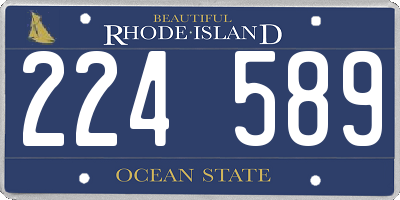 RI license plate 224589