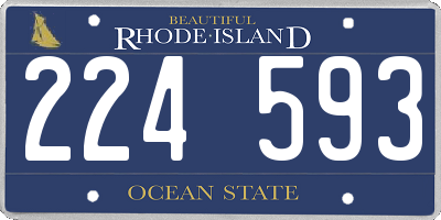 RI license plate 224593