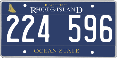 RI license plate 224596