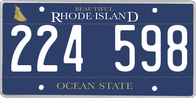 RI license plate 224598