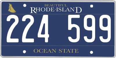 RI license plate 224599