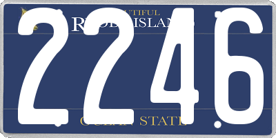 RI license plate 2246