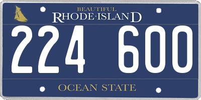 RI license plate 224600