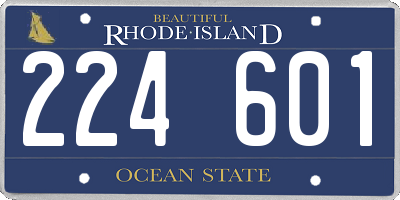 RI license plate 224601