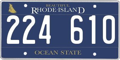 RI license plate 224610