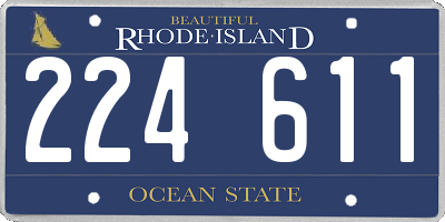 RI license plate 224611