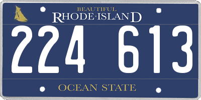 RI license plate 224613
