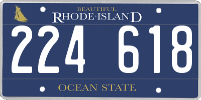 RI license plate 224618