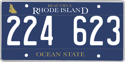 RI license plate 224623