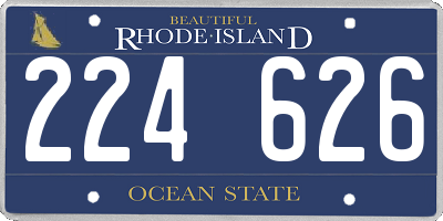 RI license plate 224626