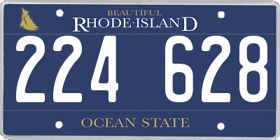 RI license plate 224628