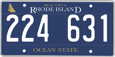 RI license plate 224631