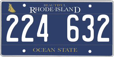 RI license plate 224632